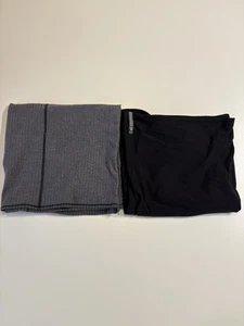 Paquete de dos bufandas Lululemon Vinyasa gris jaspeado y negro paquete de dos - Imagen 1 de 5