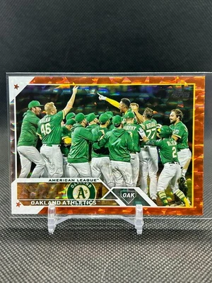 2023 Topps series 2 - Oakland Athletics - Orange Foilboard #'d  /299 - Image 1 of 2