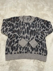 Maglione leopardato Rails Lana donna taglia XS lana alpaca pull over manica lunga - Foto 1 di 6
