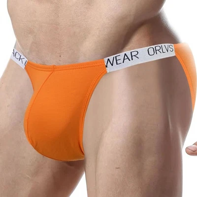 Paquete de 1,4 calzoncillos para hombre sexy modales tiro bajo bolsa en U ropa interior tangas de bikini Foto 1 de 4