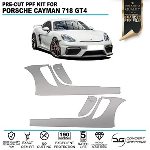 Película protectora de pintura Side Sills PPF protección de astillas de piedra para Porsche 718 GT4 982 - Imagen 1 de 5