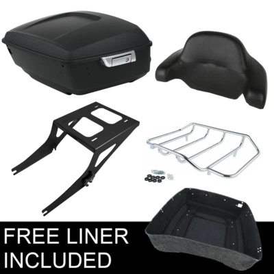 Matte King Trunk Pad Luggage Mount Fit For Harley Fat Boy FLSTF 08-17 - Image 1 of 4