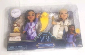Disney Wish Asha Queen Amaya Petite Doll Set Valentino Goat Star Rare New Sealed - Picture 1 of 2