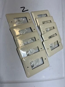 (lot of 10) Mulberry 45761, 1-gang GFI, Almond oversize painted metal wall plate - Picture 1 of 4