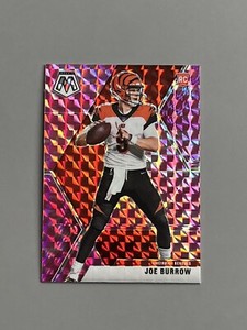 2020 Panini Mosaic JOE BURROW #201 Rookie PINK CAMO Mosaic Prizm SP 🚀🚀
