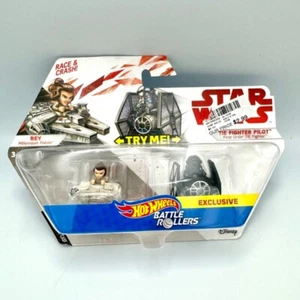 Hot Wheels Battle Rollers Star Wars Rey And TIE Fighter Pilot - Picture 1 of 2