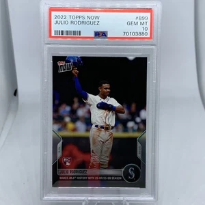 2022 Topps Now #899 Julio Rodriguez 25 HR/25 SB PSA 10 Rookie dell'anno - Foto 1 di 4