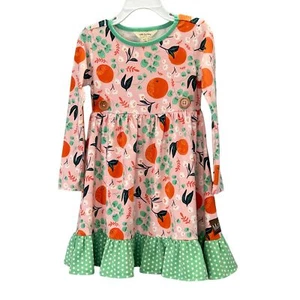 Vestido Matilda Jane Joanna Gaines Talla 4 Niñas Dulce Estampado Naranja Clementina - Imagen 1 de 6