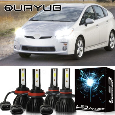 For Toyota Prius 2010-2015 Combo LED Headlight High Low Beam Bulbs Kit 6500K - Image 1 of 4