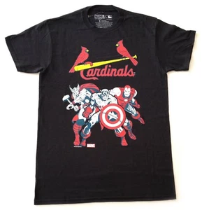 ST LOUIS CARDINALS Official MLB Marvel Retro Super Heroes Team Spirit Tee Shirt - Picture 1 of 1