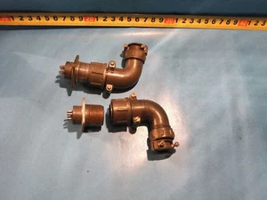 F20 mm 4 pines macho + hembra circular placa de plata conector militar URSS - Imagen 1 de 4