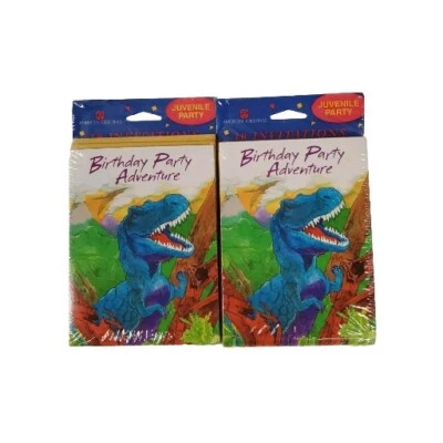 American Greetings Vintage T-Rex Dinosaur Birthday Party Invitations Lot of 2 - Image 1 of 4