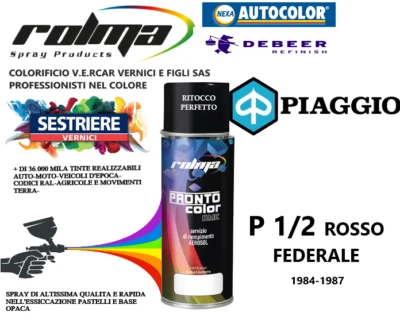 PIAGGIO ROSSO FEDERALE P1/2 LUCIDO SPRAY 400ML