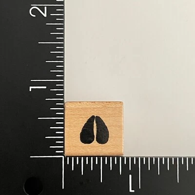 Sello de goma montado en madera Darcies Mini ciervo alce oveja animal huella pistas Foto 1 de 3