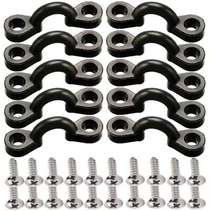 10 Pack Kayak Pad Eye Kit Kayak Tie Down Loops Deck Rigging Kit with Screws - Picture 1 of 6