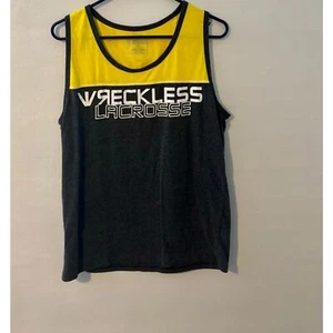 Men's Yellow/Grey Lacrosse Tank Top Size M - Picture 1 of 3