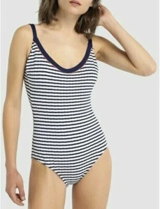 Maillot de bain 1 pièce 40 (38 eu) CHERRY BEACH Hermosa Beach Marinière - Picture 1 of 4