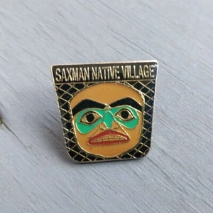 Saxman Native Village Alaska AK Souvenir Lapel Hat Jacket Pin - Picture 1 of 2