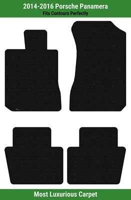 Lloyd Luxe Front & Rear Row Carpet Mats for 2014-2016 Porsche Panamera  - Imagem 1 de 4