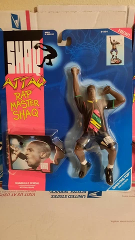 Lot of 3 - 1994 Kenner Shaq Attaq  RAP MASTER SHAQ-LSU Jammin Giant- AllStarShaq Cover