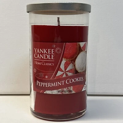 Yankee Candle Home Classic Peppermint Cookies Scented Candle 12 Oz  Pillar New - Image 1 of 4