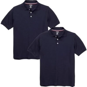 French Toast Boys Short Sleeve Polo School Uniform Navy 2 Pack - Picture 1 of 1