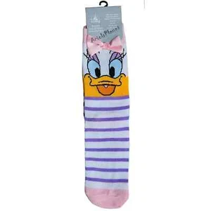 Disney Parks Daisy Duck Striped with Pink Bow Socks Size 4-10 - Picture 1 of 1
