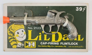 RARE Hubley Li'l Dan'l Flintlock Toy Cap Gun No 2123 New in Packaging Vintage - Picture 1 of 7