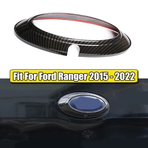 Cubierta emblema logotipo puerta trasera insignia fibra de carbono moldura NUEVO para Ford Ranger 2015-2022 - Imagen 1 de 8