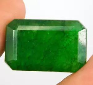 Piedra preciosa suelta certificada esmeralda verde colombiana natural de alta calidad 54,40 quilates - Imagen 1 de 5