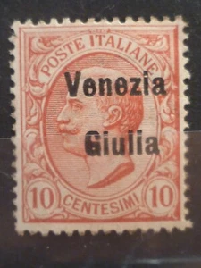 1918-19 REGNO VENEZIA GIULIA 10 C.ROSA FRANCOBOLLI DEL 1901 SOPRASTAMP- MLH - Foto 1 di 2