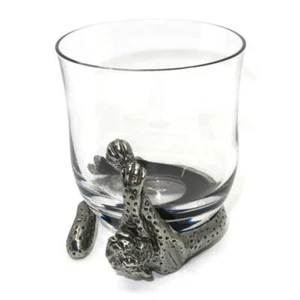 Selangor Pewter FRANKLI WILD Cheetah/Panther/Puma/Cat Tumbler Old Fashion 4" T - Picture 1 of 5