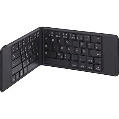InLine faltbare Bluetooth Tastatur BT-Pocket, grau, für bis 3 Bluetooth-Geräte