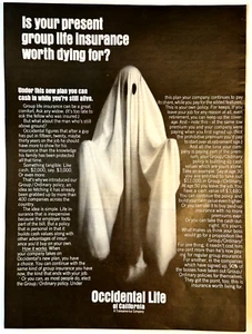 1960s Occidental Life Insurance of California Vintage Ad 14x11" Ghost Ephemera - Picture 1 of 1