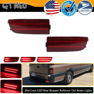 Lente roja LED con luces traseras de freno de señal secuencial para Benz Sprinter W90 07-2018 Foto 1 de 4