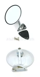 Nuevo espejo retrovisor redondo cromado Fiat 124 araña - Imagen 1 de 1