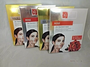 Lot of 4 GLOBAL BEAUTY CARE Gold and Rose Spa Mask Treatment Toner, Hydrating - Picture 1 of 5