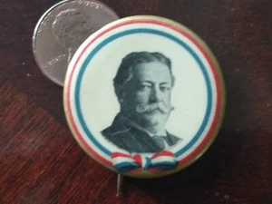 1908 WILLIAM Howard TAFT PRESIDENT 1.25" campaign pin button political Bow Tab - Picture 1 of 3