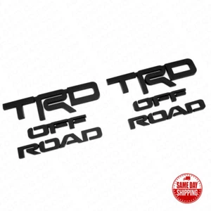 2x Left Right Toyota 4Runner TRD Off Road Sport Badge Side Quarter Emblem Black - Picture 1 of 7
