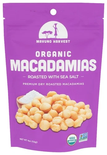 Macadamias Mavuno Harvest Nuts de una sola porción orgánica 4 oz (paquete de 6) Foto 1 de 1