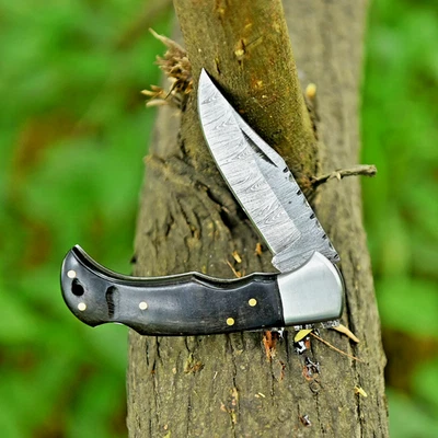 Заказ ручной работы из дамасской стали складное лезвие карманный нож 1550 - Изображение 1 из 4