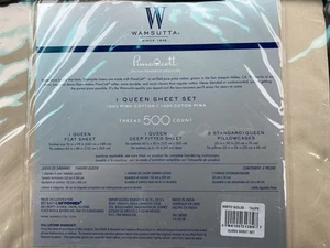 Wamsutta 500 Thread Count Queen Sheet Set in Taupe BNWT RARE - Picture 1 of 9