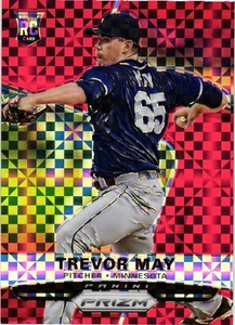 2015 Panini Prizm Trevor May Red Power Prizm /125 #198 Rookie RC - Picture 1 of 2