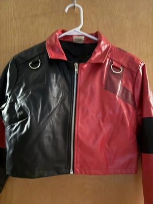 Suicide Squad Harley Quinn COSPLAY JACKET Spirit Halloween Faux Leather Size Sm - Image 1 of 4