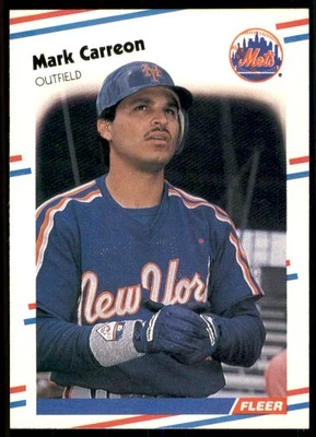 1988 Fleer Mark Carreon RC New York Mets #129 - Image 1 of 2
