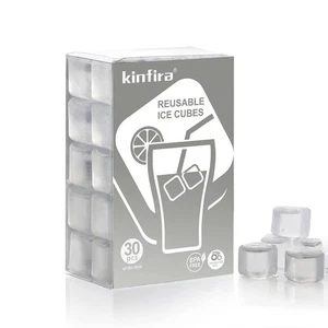 30 Cubetti di Ghiaccio Riutilizzabili – Cubetti Trasparenti Senza BPA Non Diluienti per Bevande - Foto 1 di 6