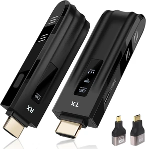 Wireless HDMI Transmitter and Receiver,Upgraded LED Display,4K Decode & 1080P Ou - Picture 1 of 12