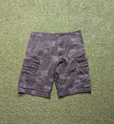 Pantalones Cortos Carga Ocean Pacific De Colección Para Hombre Negro Camuflaje Surf Grunge Patinador Y2K Foto 1 de 4