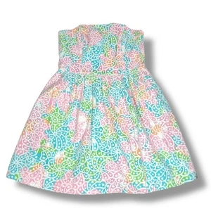 Lilly Pulitzer Lottie Salisbury Lace Sherbet Dress Women’s 8 Sleeveless Cotton - Picture 1 of 8