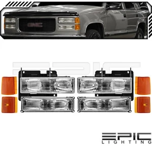Combo Halogen 8-Piece fits GMC 94-02 C/K PICKUP 94-00 YUKON 94-99 SUBURBAN - Picture 1 of 3